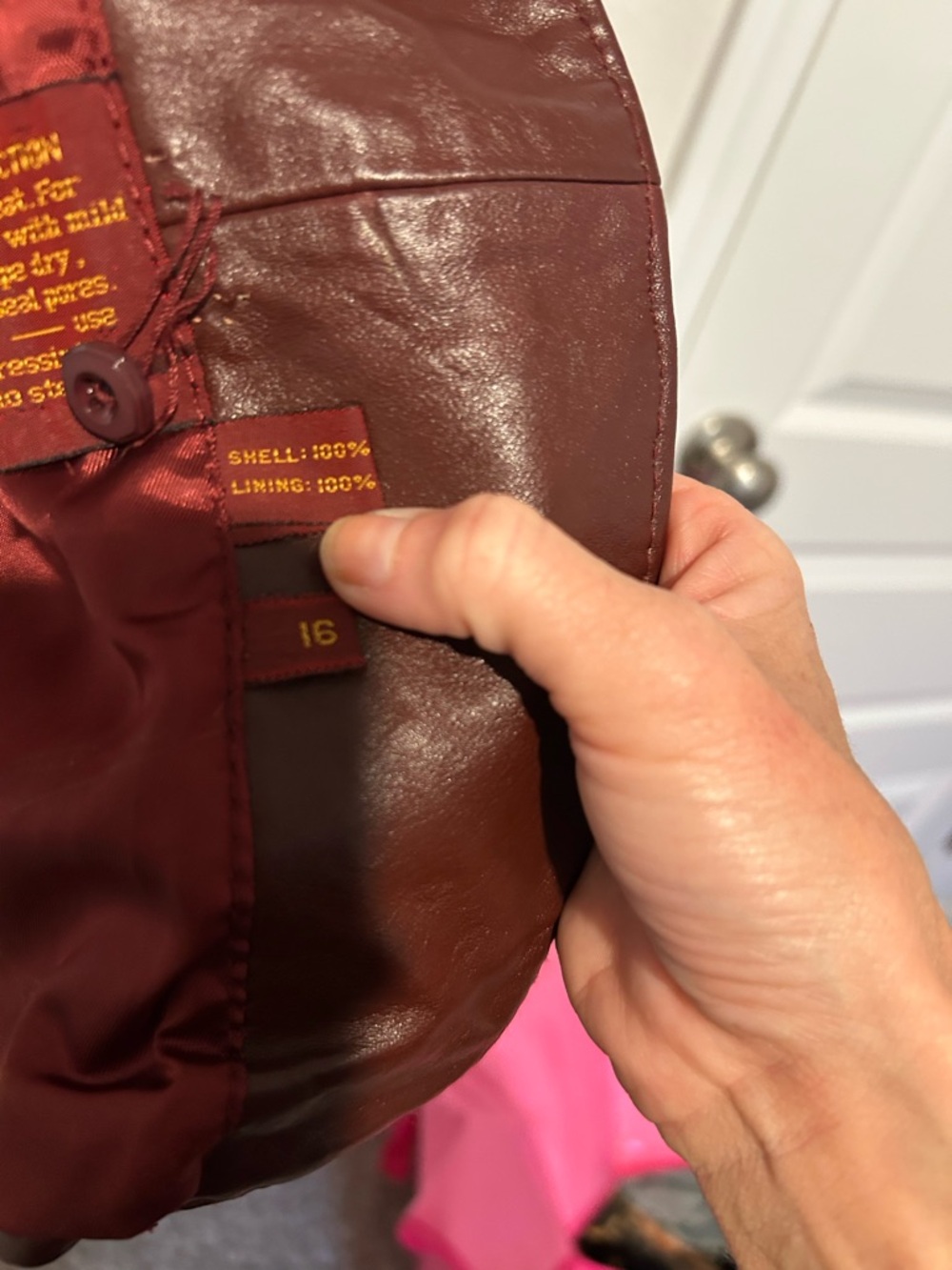 Etienne Aigner Vtg 1970s Oxblood Red Leather Jacket - Picture 8 of 12